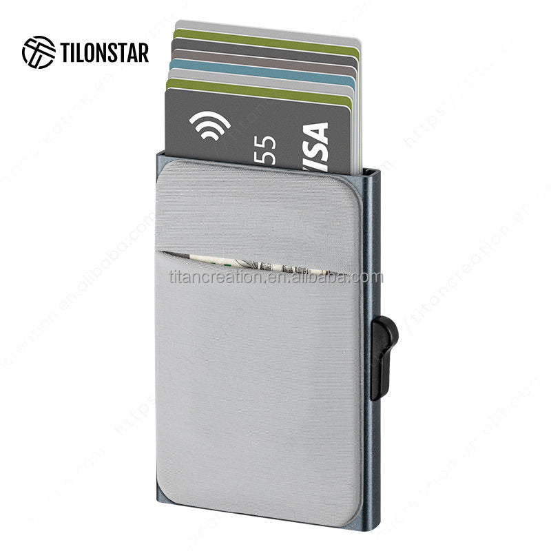 Card Case Aluminum Wallet Box Pop Up