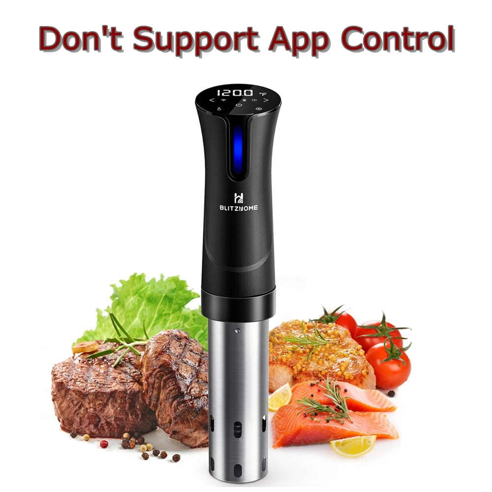 Blitzhome Sous Vide Cooker WiFi Home Appliance 1100W Kitchen Timer Sous Vide Machine BBQ Immersion Circulator Precise Cooker