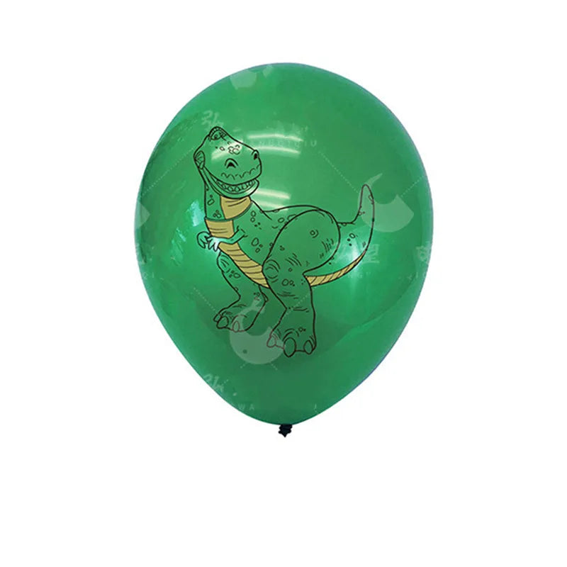 Disney Toy Story Theme Balloon Set Children's Party Decoration Woody Buzz Lightyear Cartoon Latex Balloon 9PCS Baby Bath Toy