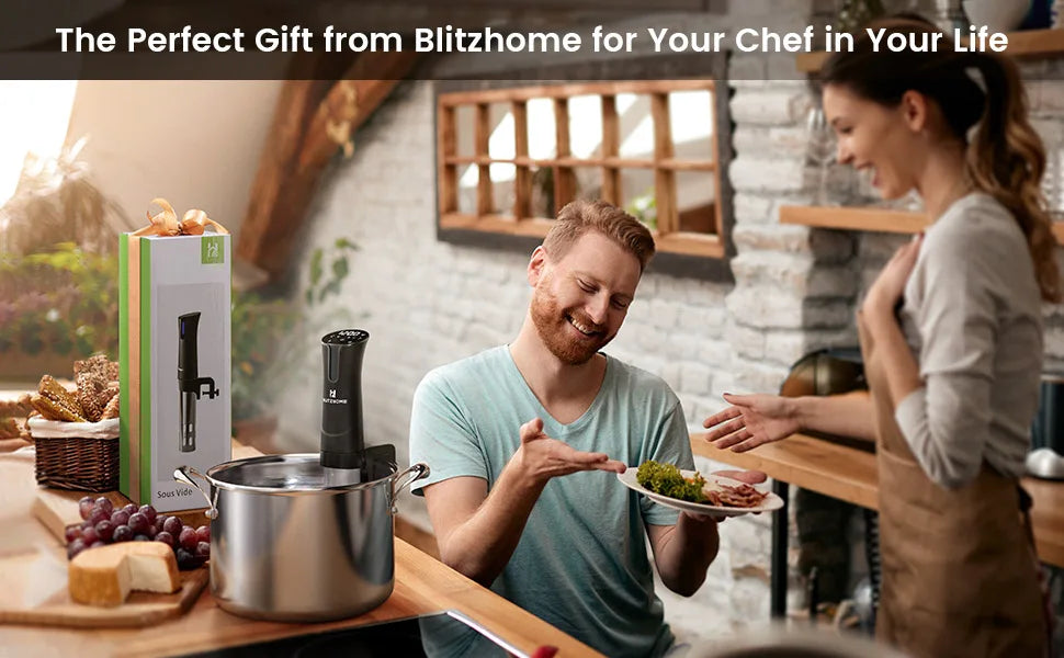 Blitzhome Sous Vide Cooker WiFi Home Appliance 1100W Kitchen Timer Sous Vide Machine BBQ Immersion Circulator Precise Cooker